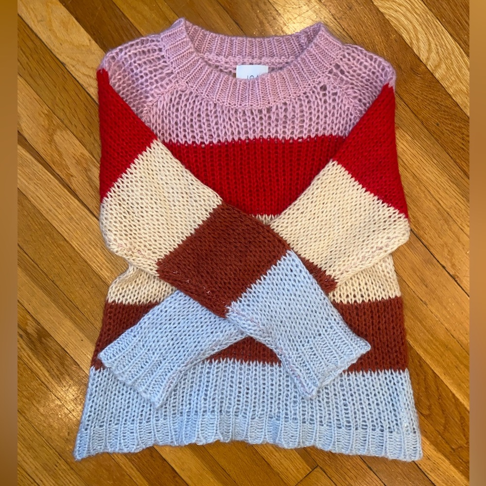 J.O.A. Colorful Knit Sweater | S